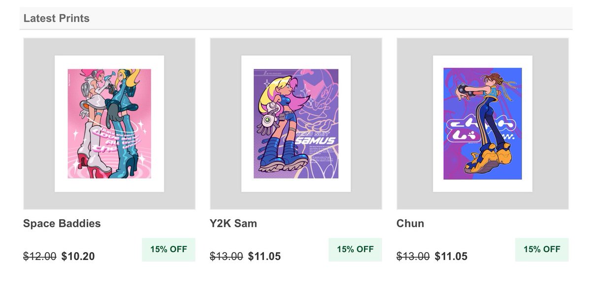 Updated my INPRNT store with some of my latest pieces!