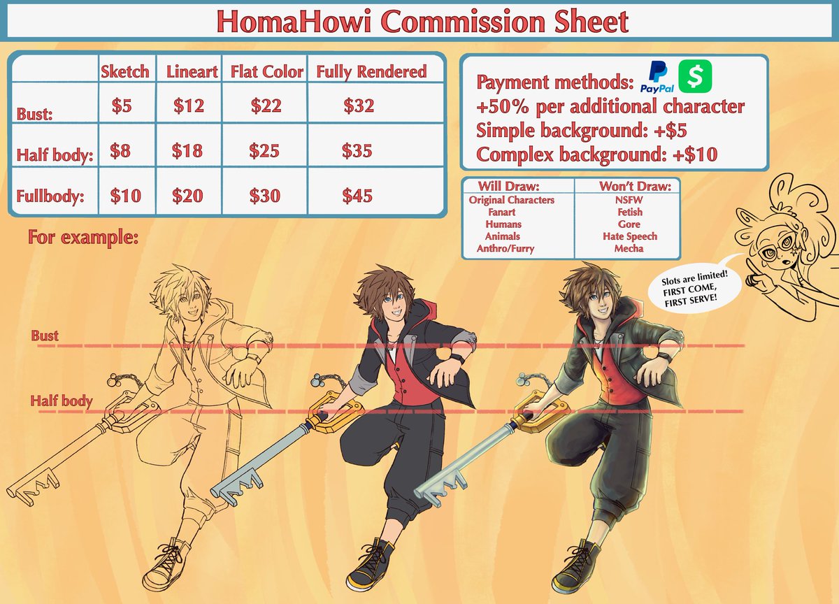 It’s been a long time coming, and I’m happy to announce that character comms are OPEN!! Check my profile to see how many slots are available.

I’ll put more examples of my work below, along with my TOS. DM me here if you’re interested!👇