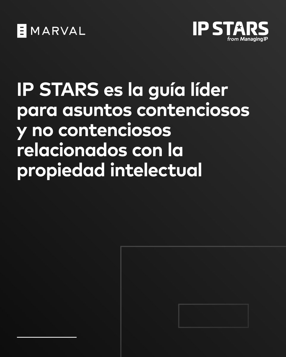 👉🏻 Fuimos reconocidos en la guía IP Stars 2025

En esta edición, fuimos distinguidos como Recommended Firmen la categoría Copyright &amp; Related Rights, una de las áreas clave de la propiedad intelectual.

👏🏻 Este reconocimiento refleja la excelencia y experiencia de nuestro equipo