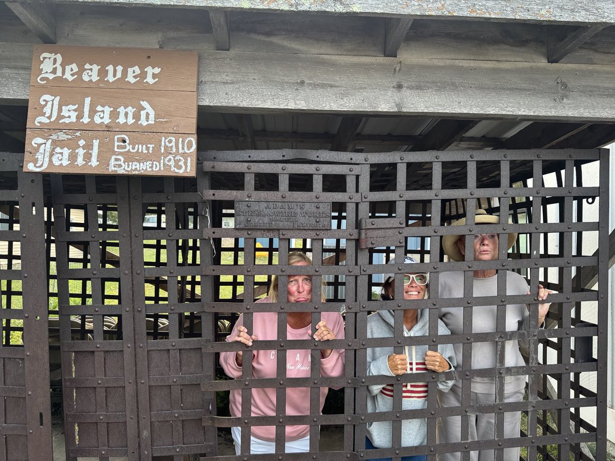 We left beaver island this morning but had to bail these 3 out of jail before we left!