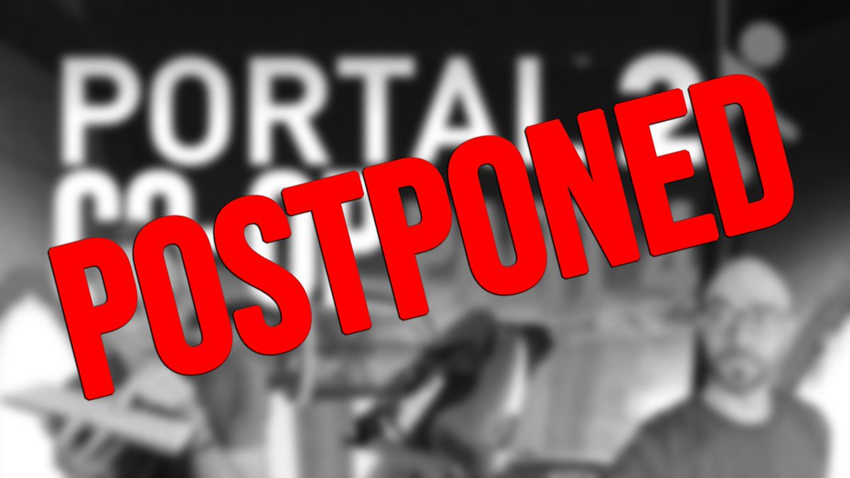 🚨 Update 🚨 
🚨 Tomorrow’s Portal 2 co-op stream with Paul and Daniel has been postponed. 🚨
We’ll share the new date and time soon! 🎮