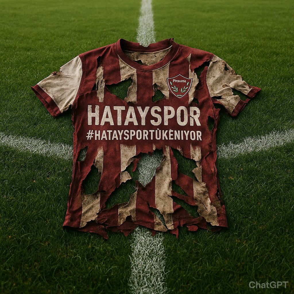 Depremden dolayı dağılan daha sonrasında küme düşen Hatayspor sponsorsuz tek takım olmuş destek olalım #hataysportükeniyor