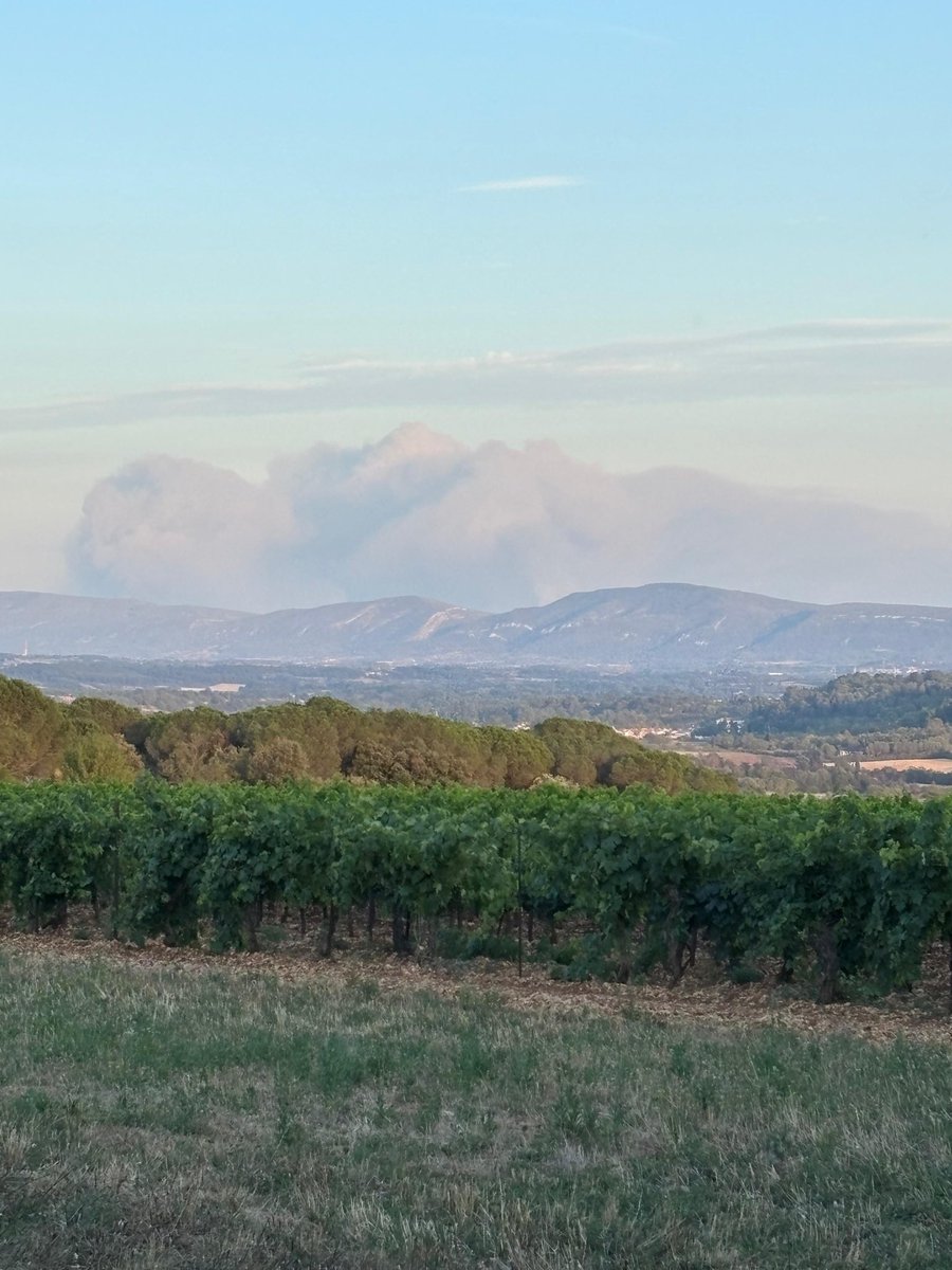 Fikse en zorgwekkende fik in de Corbières. Behoorlijke afstand van ons en als wij dit al zien … Arme mensen, dieren en natuur daar, zijn al 2 dorpen moeten evacueren.