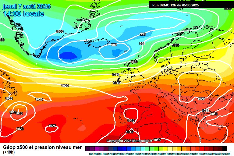 ElTiempoNavarra's tweet photo. Modelo británico #UKMO con previsión para el jueves, viernes, sábado y domingo
Férrea cresta anticiclónica sobre #Navarra con un claro #PantanoBarométrico que garantiza la escasa o nula ventilación
Episodio de intenso y persistente #Calor sobre la comunidad #Foral https://t.co/v5FkxmdKK8