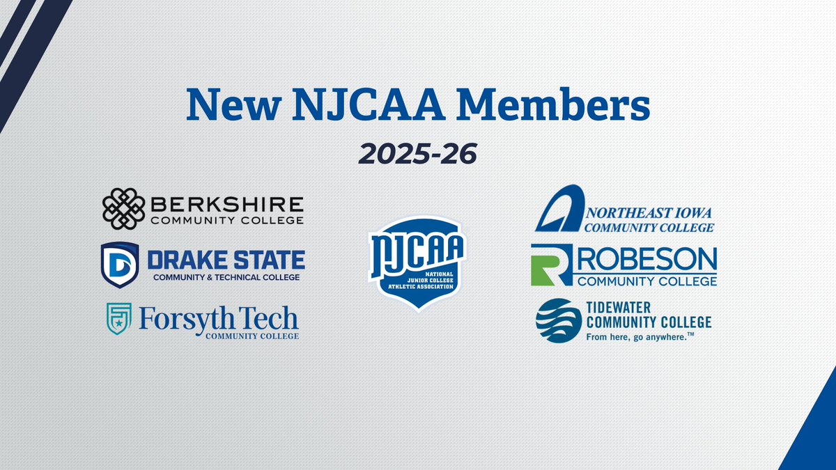 The #NJCAA is proud to welcome six new members to the association! 

Read More: njcaa.org/general/2025-2…