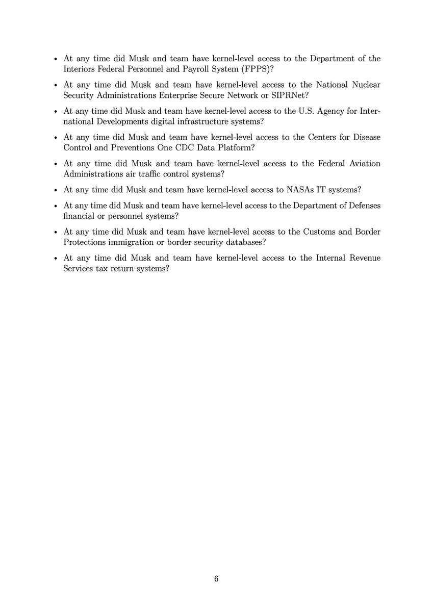 ONeilBox's tweet image. At any time did Elon Musk and/or any member of his DOGE team have admin access to kernel-level .gov systems? Curious public interests would like to know.