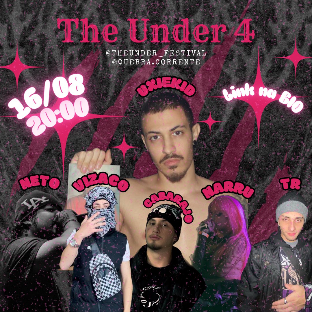 Sathan011's tweet photo. Dia 16/08 vai rolar mais uma edição da The Under 🤯 ingressos no preço promocional! Comprou 1, GANHA OUTRO! até as 18:00 de hoje 🫡 é só comprar e mandar print na DM da The Under e pronto! Ganha mais 1 🍀 link abaixo! ⬇️ https://t.co/gvwK3dWQyx