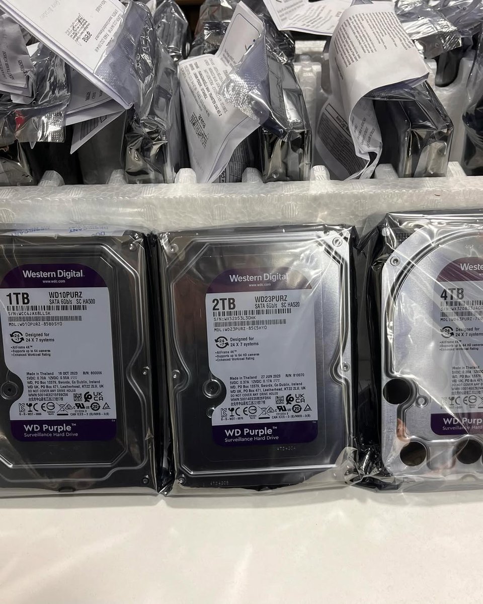 KevinceJuma's tweet image. WD Purple hard drives, offering the best performance for your security recordings, are in stock! The right hardware is essential for your security. #wdpurple #securitycamera #harddrives #nakuru #mombasa #kenya #nairobi #kakamega #busia #kiambu #kisii