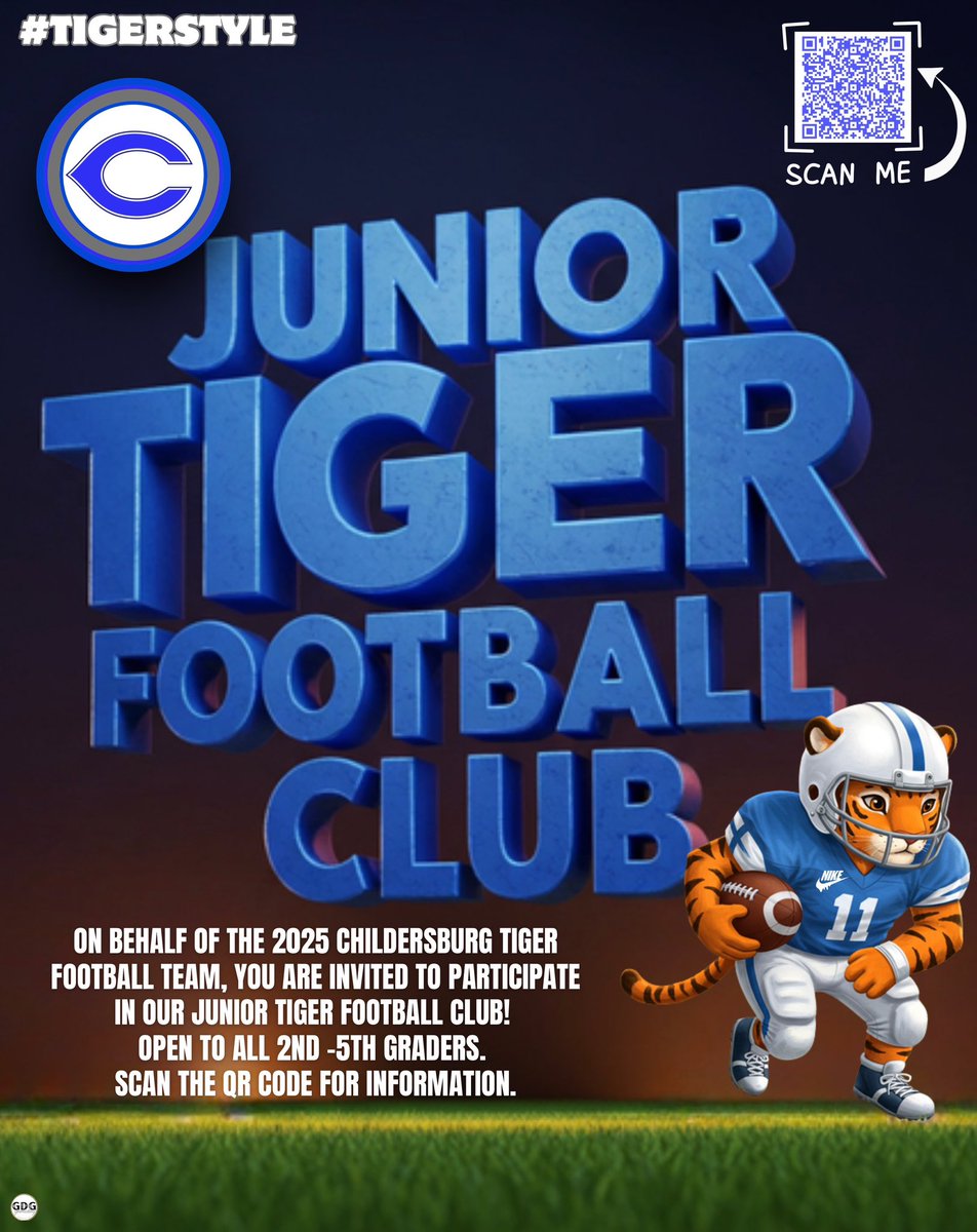 Open to all 2nd thru 5th graders.  Click the QR code for information!
#FutureTigers #TigerStyle