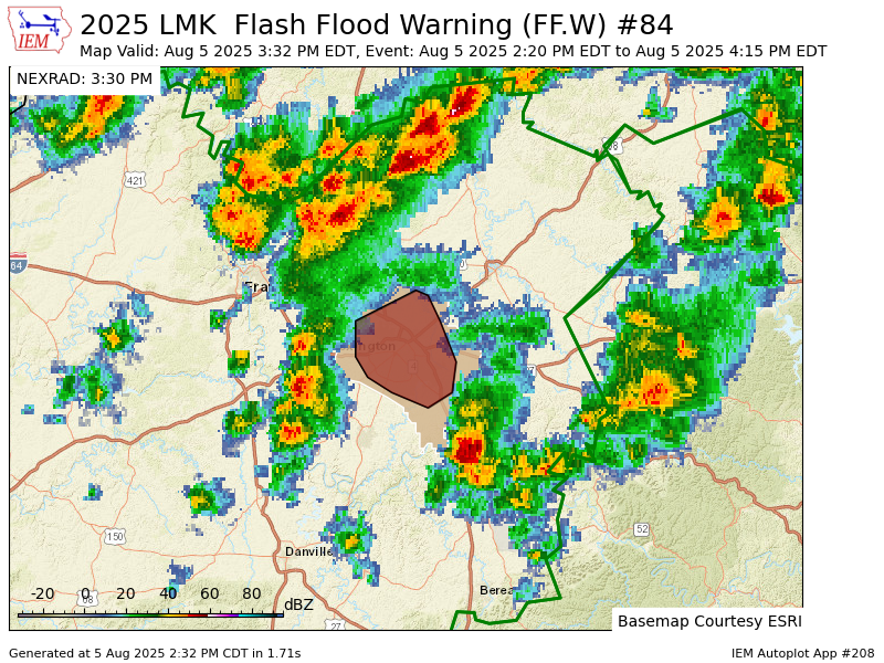 LMK continues Flash Flood Warning [flash flood: radar indicated] for Fayette [KY] till 4:15 PM EDT mesonet.agron.iastate.edu/vtec/f/2025-O-…