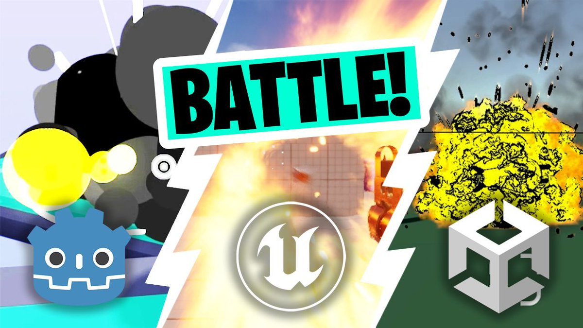 GameDevTV's tweet image. 🚨 NEW VIDEO! Godot, Unity, and Unreal go head-to-head to make an FPS—with EXPLOSIONS—in just 1 hour.
Watch the chaos unfold 👇
youtu.be/xM-nGYzLrBw
#GameDevBattle #GameDev #UnrealEngine #Godot #Unity #IndieDev