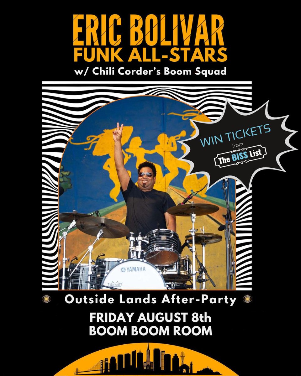 This Friday, direct from New Orleans to the Boom Boom Room! Eric Bolivar in his his triumphant return to BBR  for the first time in over a decade. Enter to #WIN tickets at bisslist.com/biss_event/eri….