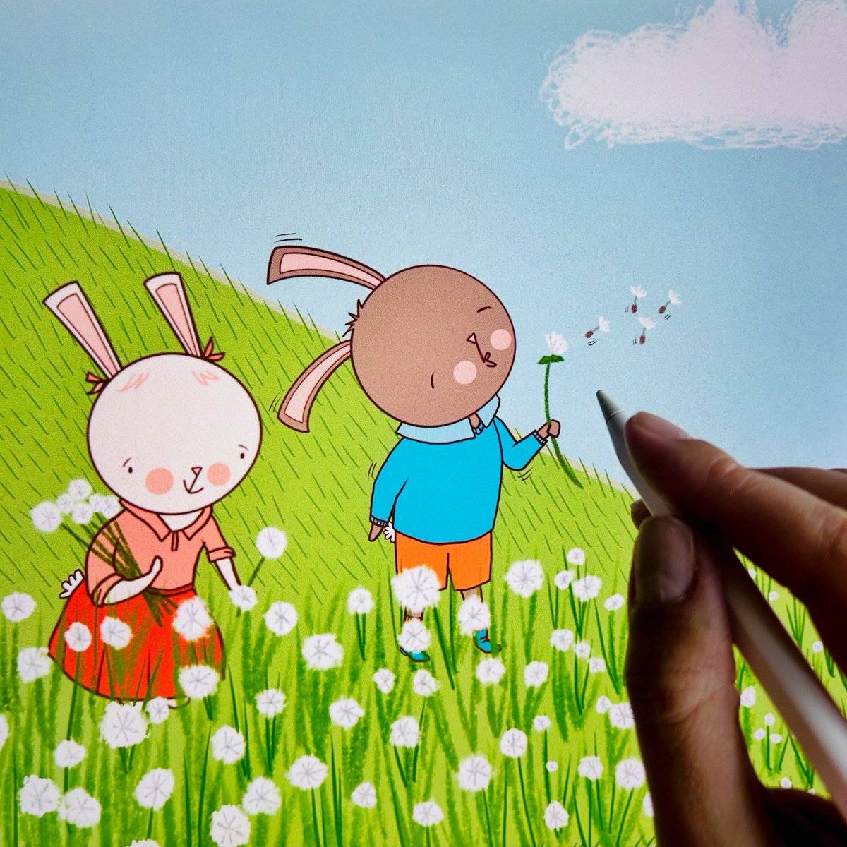 La felicità = Finishing my next book!!! The 9th of my series Les lapins Malins! 

After almost a year of work!!!! This book is a very important one for me! 54 pages filled with cute bunnies and all those things I call #theimportantthings 🐰📚

Coming Spring 2026