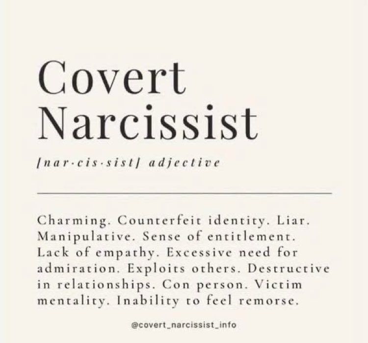 EVERY word of this is the truth 👇 If you’ve ever had the misfortune to know someone like this, count it as a blessing to be away from them.