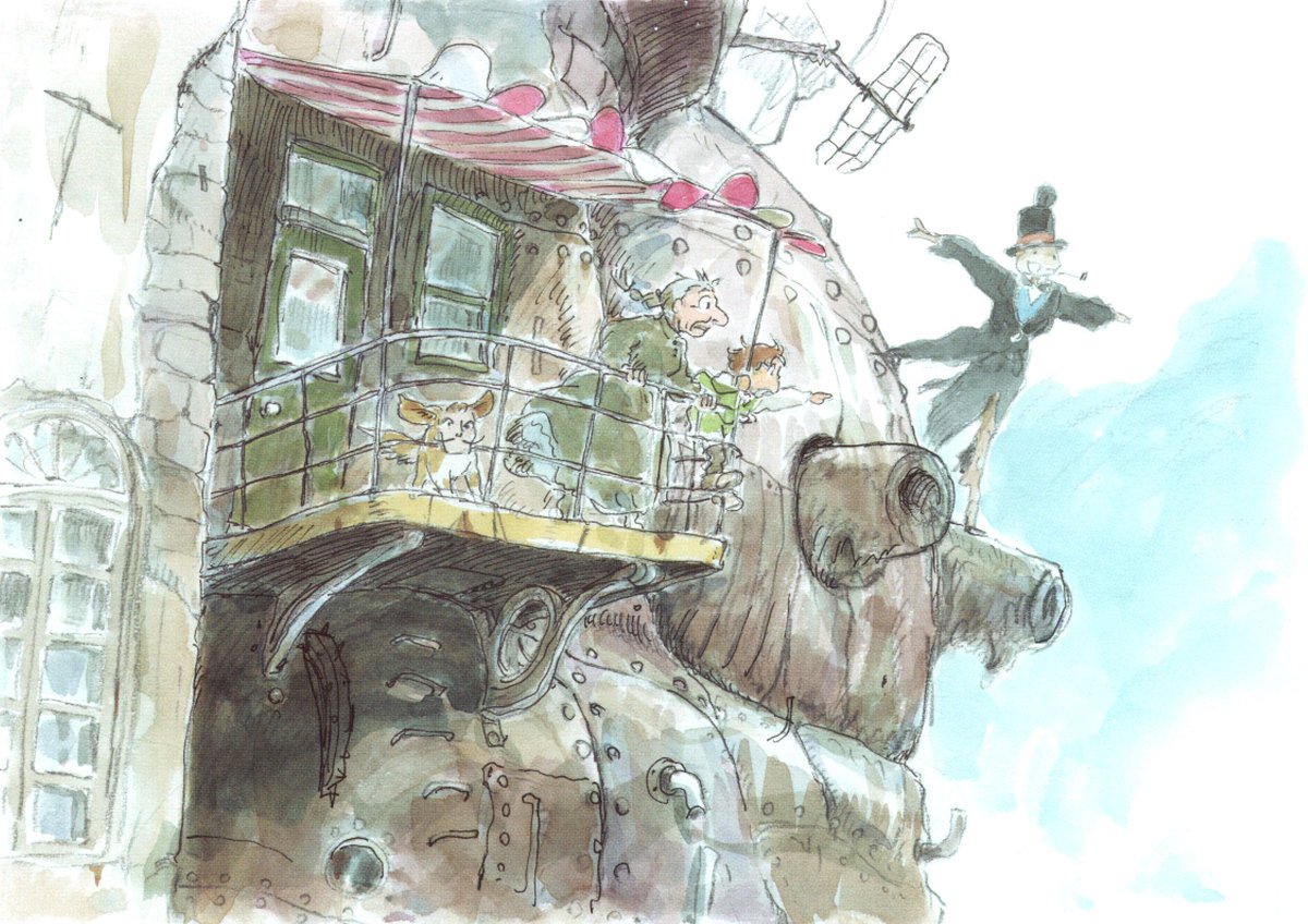 Concept art by Hayao Miyazaki for Howl's Moving Castle (2004), dir. Hayao Miyazaki, Studio Ghibli