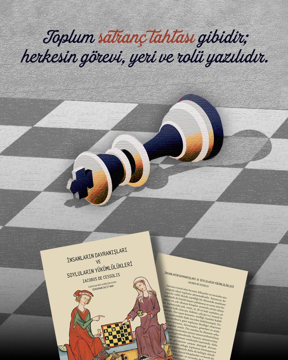 Yüzyıllar önce satrançla çizilmiş bir toplumun görüntüsü bu kitapta canlanıyor. Her taş, her hamle sabit; ama bu düzenin ardında ustaca gizlenmiş bir karmaşa var.
Iacobus de Cessolis, Trinitarian öğretilerden antik alegorilere kadar uzanan anlatısıyla, ideal bir devletin hem