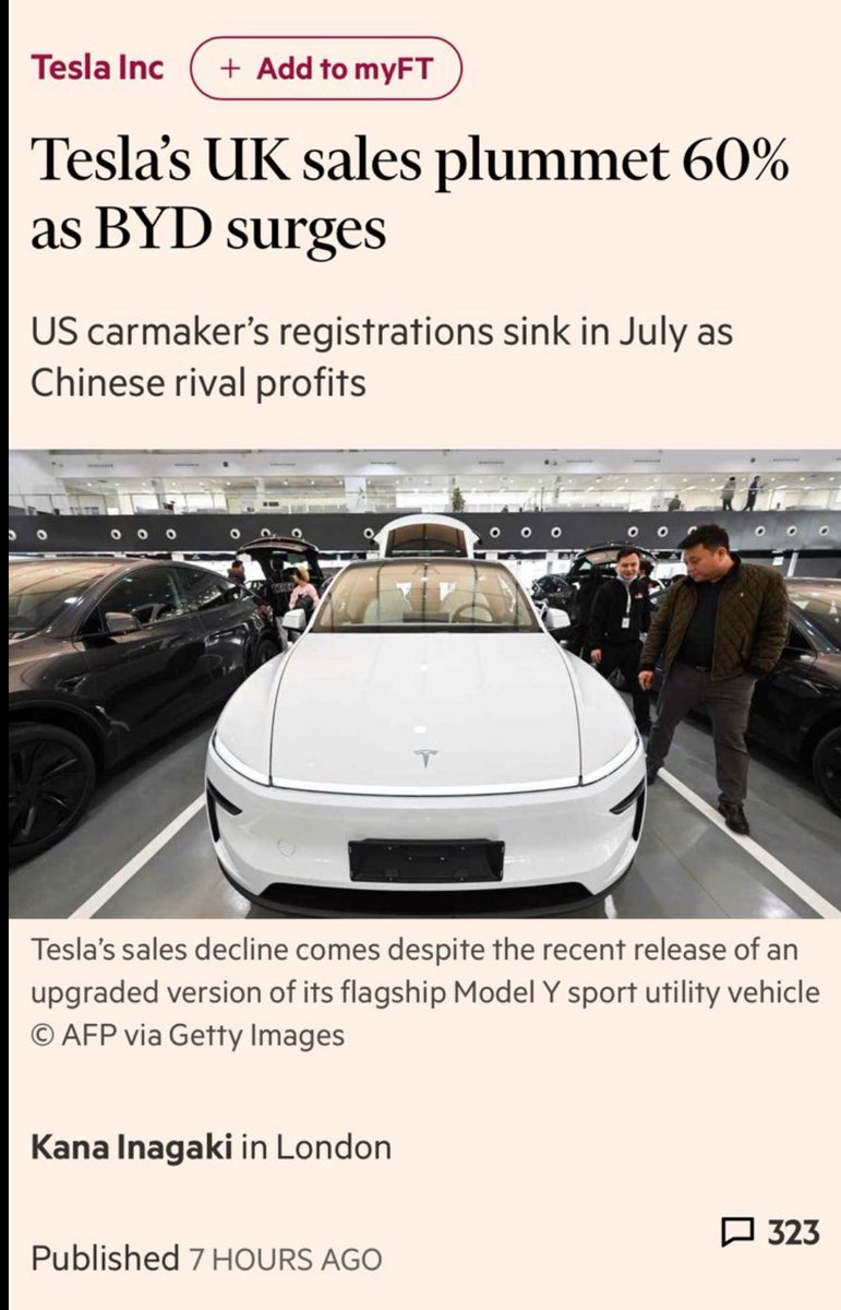 Without tariffs, Tesla gets completely obliterated. 🚗🚘