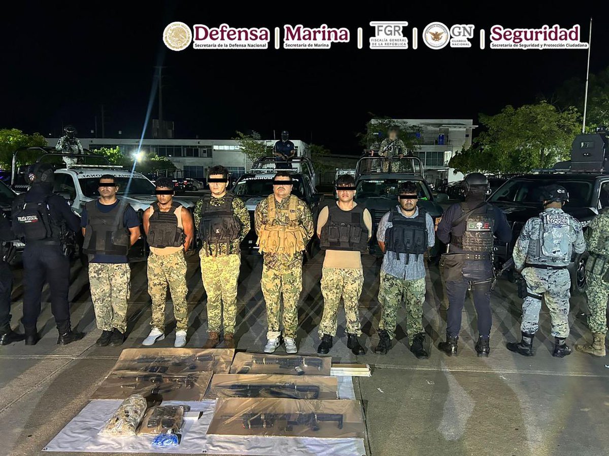 Omar H Garcia Harfuch (@oharfuch) on Twitter photo Como parte de la coordinación entre las instituciones de seguridad, en una acción conjunta, la <a href="/Defensamx1/">@Defensamx</a>, <a href="/SEMAR_mx/">SEMAR México</a>, <a href="/FGRMexico/">FGR México</a>, <a href="/SSPCMexico/">Secretaría de Seguridad y Protección Ciudadana</a>, <a href="/GN_MEXICO_/">Guardia Nacional</a>, <a href="/FGETabasco/">Fiscalía General de Tabasco</a>, <a href="/SSPCTabasco/">SSPC Tabasco</a>, detuvieron a 6 generadores de violencia en el municipio de Comalcalco, se aseguraron armas Como parte de la coordinación entre las instituciones de seguridad, en una acción conjunta, la <a href="/Defensamx1/">@Defensamx</a>, <a href="/SEMAR_mx/">SEMAR México</a>, <a href="/FGRMexico/">FGR México</a>, <a href="/SSPCMexico/">Secretaría de Seguridad y Protección Ciudadana</a>, <a href="/GN_MEXICO_/">Guardia Nacional</a>, <a href="/FGETabasco/">Fiscalía General de Tabasco</a>, <a href="/SSPCTabasco/">SSPC Tabasco</a>, detuvieron a 6 generadores de violencia en el municipio de Comalcalco, se aseguraron armas
