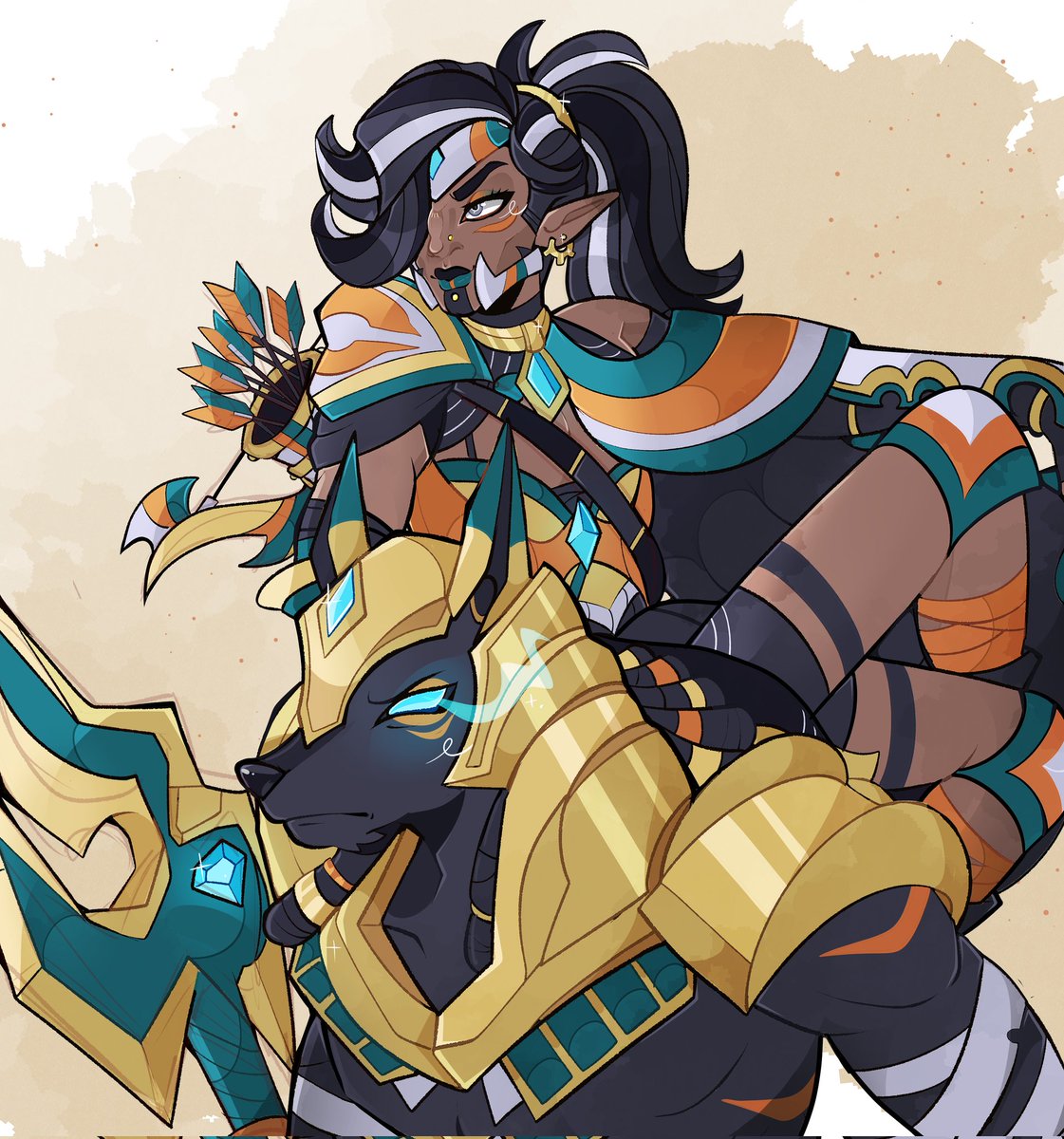 More Nasus &amp; Umbra I drew earlier this week!! 

#LeagueOfLegends #Nasus #Leagueoc