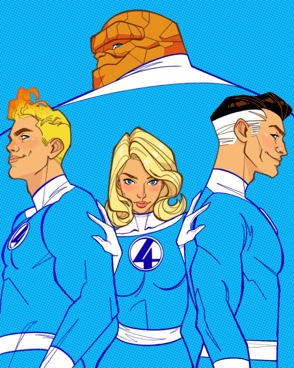 Some fanart for Marvel’s first family, the #FantasticFour