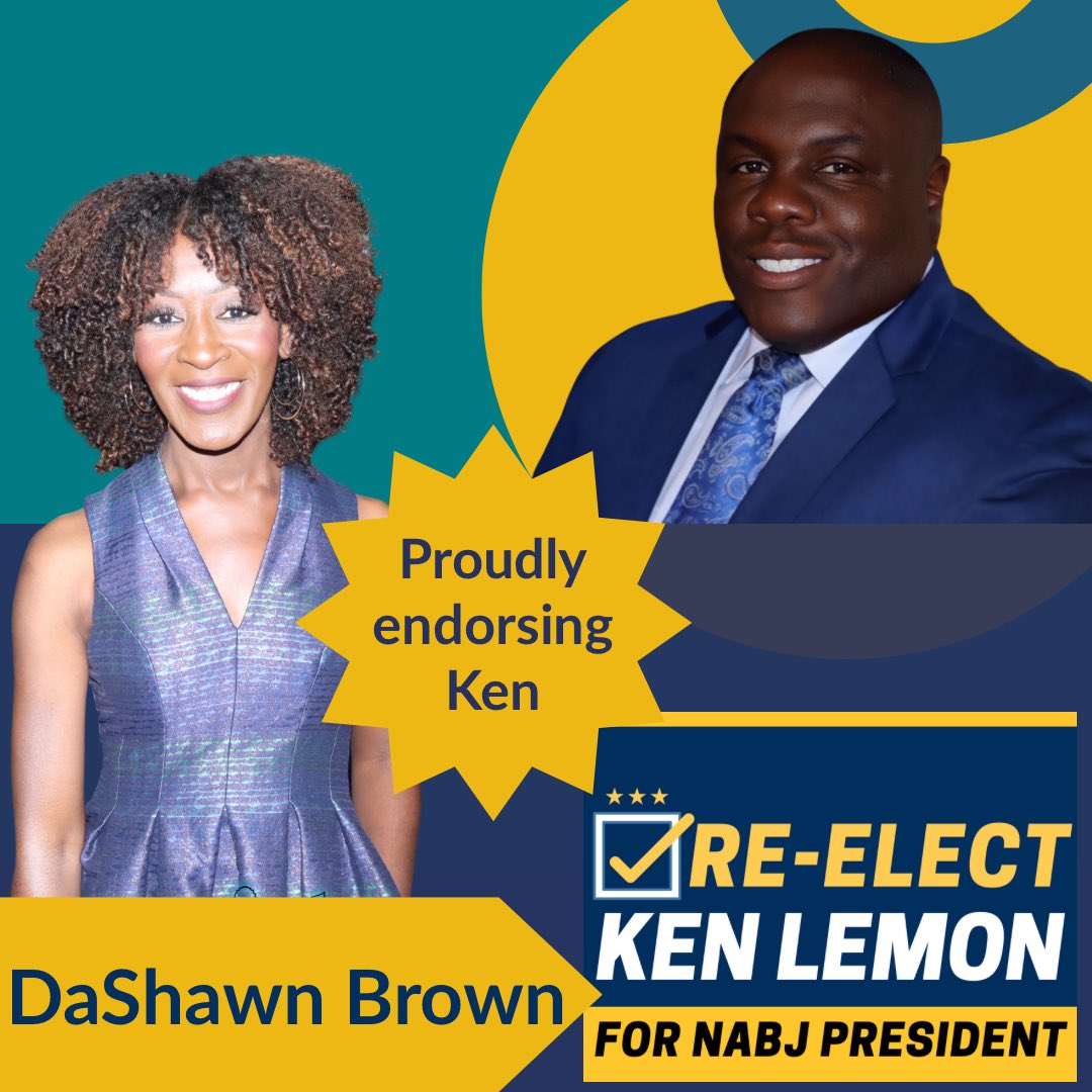 Ahead of NABJ25 - I’m proud to support my colleague and friend Ken Lemon, and trust he’ll continue to pour his all into his service.   <a href="/kenlemonnabj/">Ken Lemon</a>