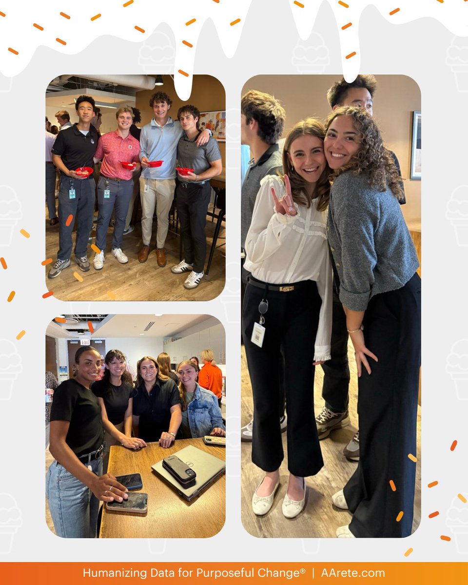 🍦 Celebrating National Intern Day, AArete style! 🎉
 
Last week, we honored our incredible interns with a day of fun in the office, complete with an ice cream bar served by our very own AArete leaders! 🍨🙌

#NationalInternDay #TeamAArete #InternLife #AAreteCulture