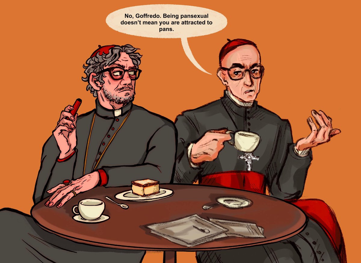 Goldstein (@goldsteinmart) on Twitter photo A bellesco collab we did with <a href="/maalidoesart/">maali / conclave brainrot</a> 🧡🧡🧡🧡 (yes Tedesco is eating a Kremówka Papieska) A bellesco collab we did with <a href="/maalidoesart/">maali / conclave brainrot</a> 🧡🧡🧡🧡 (yes Tedesco is eating a Kremówka Papieska)