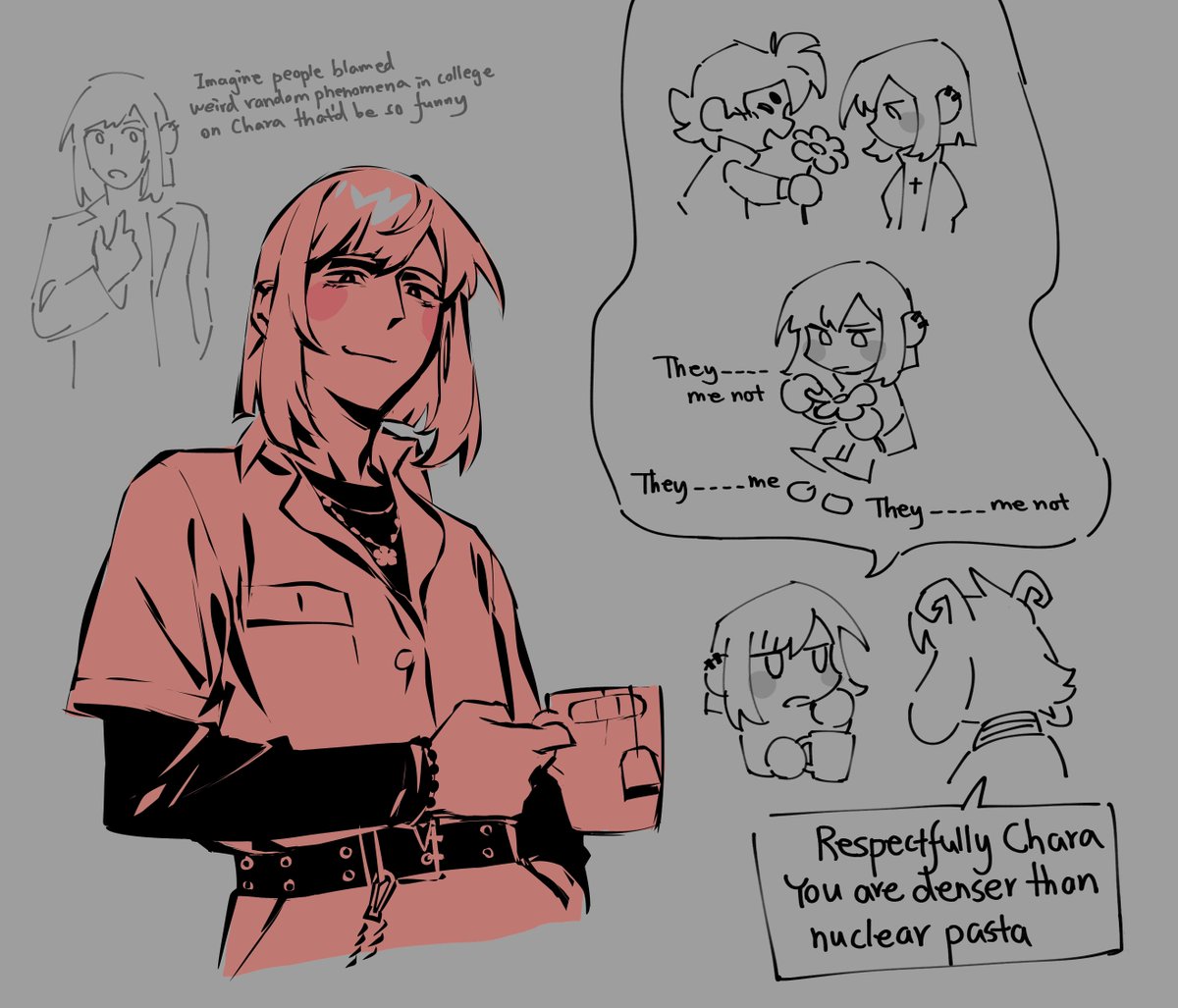 nuclear pasta

- that college friends au