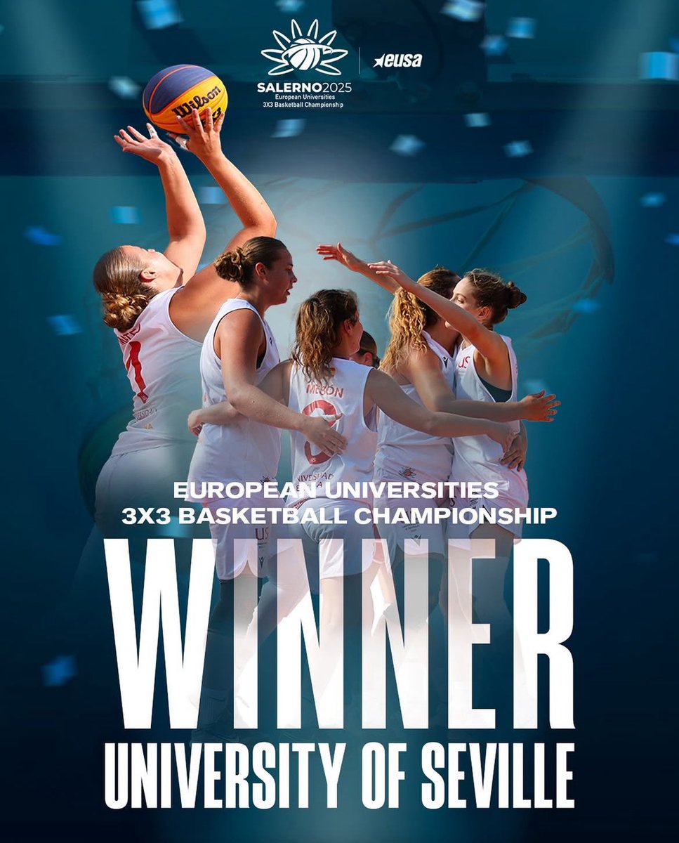 ¡𝐋𝐀𝐒 𝐍𝐔𝐄𝐒𝐓𝐑𝐀𝐒 𝐒𝐎𝐍 𝐃𝐄 𝐎𝐑𝐎! 🥇

🤩 Nuestras jugadoras, <a href="/elisaafdezz/">elisaa</a> y <a href="/inesrr15/">ines</a> se proclaman campeonas del <a href="/EUSA3x3/">EUSA 3x3 Basketball</a>. 

❤️ Felicidades a la <a href="/unisevilla/">Universidad de Sevilla</a> y a nuestras queridas Marta y Pauline por el gran resultado en los #EUSAGames2025. 

#TodasJuntas