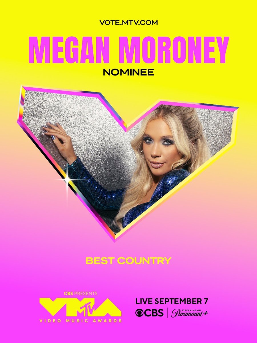 Team MM (@moroneyhq) on Twitter photo emo cowgirls and cowboys! <a href="/_megmoroney/">Megan Moroney</a> is nominated for Best Country at the <a href="/vmas/">Video Music Awards</a> for “Am I Okay?” 🥳 let’s vote together DAILY at vote.mtv.com
💙10 votes per day
💙20 votes on Double Days
💙20 votes during daily Power Hours (8/7-9/4 from 1-2pm et)
Voting closes 9/5 emo cowgirls and cowboys! <a href="/_megmoroney/">Megan Moroney</a> is nominated for Best Country at the <a href="/vmas/">Video Music Awards</a> for “Am I Okay?” 🥳 let’s vote together DAILY at vote.mtv.com
💙10 votes per day
💙20 votes on Double Days
💙20 votes during daily Power Hours (8/7-9/4 from 1-2pm et)
Voting closes 9/5