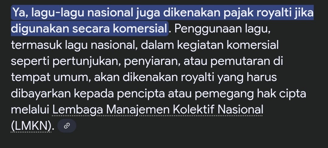 Van73X's tweet photo. Ini juga kena royalti? https://t.co/VdoZv3VMKw