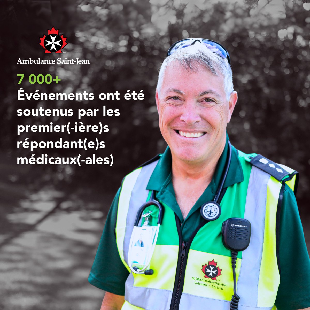 Last year, our Medical First Responders (MFRs) attended over 7,000 public events across Canada!

Whether a concert, sporting game, community event, or more, our MFRs provide vital first aid support. 

***
L’an dernier, nos premier(-ière)s répondant(e)s médicaux(-ales) (PRMs) ont