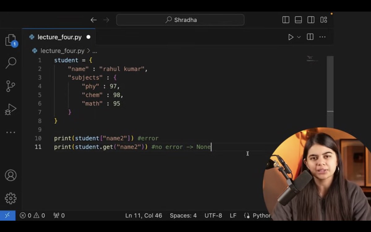 akash31_2004's tweet image. 🚀 Day 7 of #100DaysOfPython
✅learn about Dictionary 
Let’s see where this journey goes.
#Python #CodeNewbie #100DaysOfCode