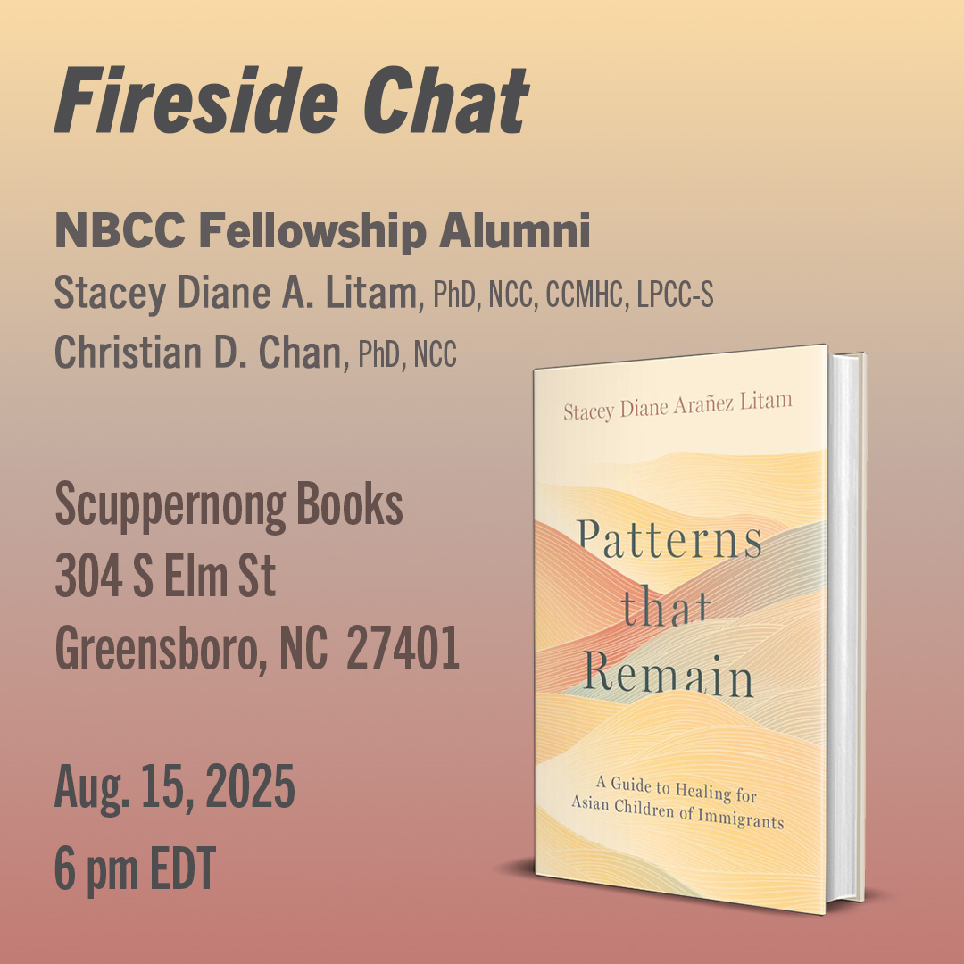 Calling all counselors based in North Carolina! Join MFP alumni Dr. Stacey Diane A. Litam and Dr. Christian D. Chan for a presentation &amp; book launch at Scuppernong Books in Greensboro, NC, Aug. 15 at 6 pm EDT. Registration is not required to attend this event. #Author #Greensboro