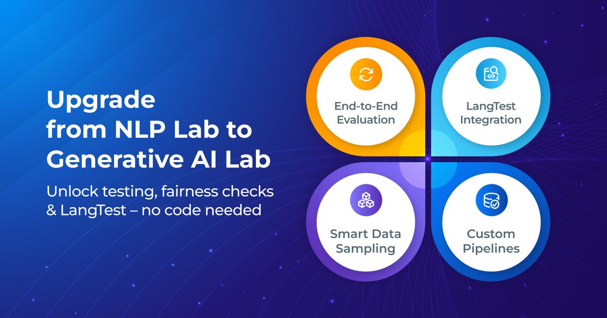 JohnSnowLabs's tweet image. Explore your upgrade path: 
• AWS: hubs.li/Q03B5DbZ0 
• Azure: hubs.li/Q03B5Ccy0 
#ModelTesting #NLP #AIinHealthcare #FairnessInAI #AIValidation #NoCodeAI #LangTest #ModelVersioning #DataAugmentation #JohnSnowLabs