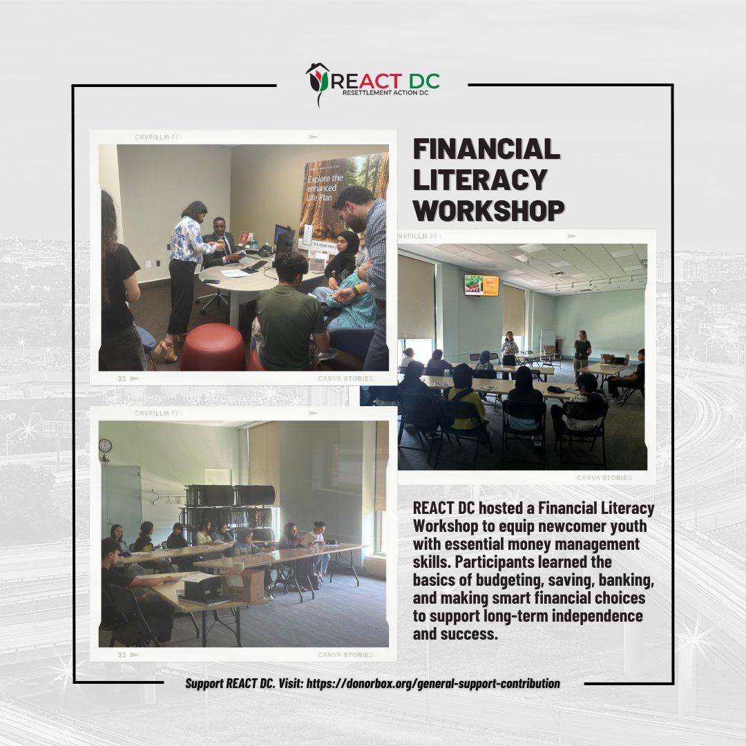 REACT DC (@reactdcorg) on Twitter photo π° REACT DC hosted a Financial Literacy Workshop for refugee youth, led by our MYVA and VRSAP teams! Students learned budgeting, saving, and smart spending skills to help build a strong financial future. #REACTDC #FinancialLiteracy #RefugeeYouth #MYVA #VRSAP π° REACT DC hosted a Financial Literacy Workshop for refugee youth, led by our MYVA and VRSAP teams! Students learned budgeting, saving, and smart spending skills to help build a strong financial future. #REACTDC #FinancialLiteracy #RefugeeYouth #MYVA #VRSAP