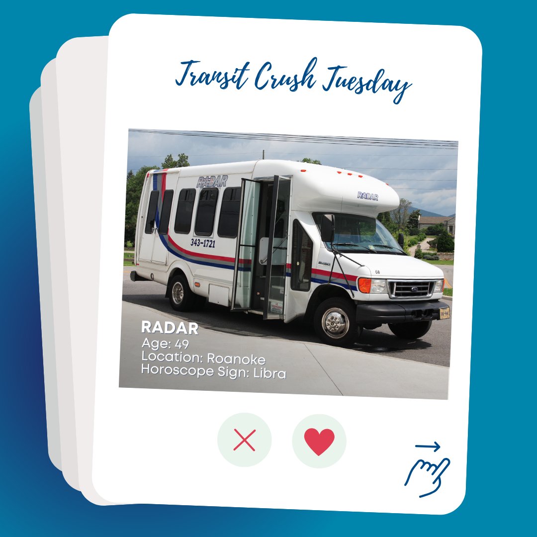Although sometimes they ride under the radar, we're glad to celebrate RADAR this month. The agency recently received a new website and new software, and we can't wait to get digital with them. #TransitCrushTuesday #DRPT #RADAR