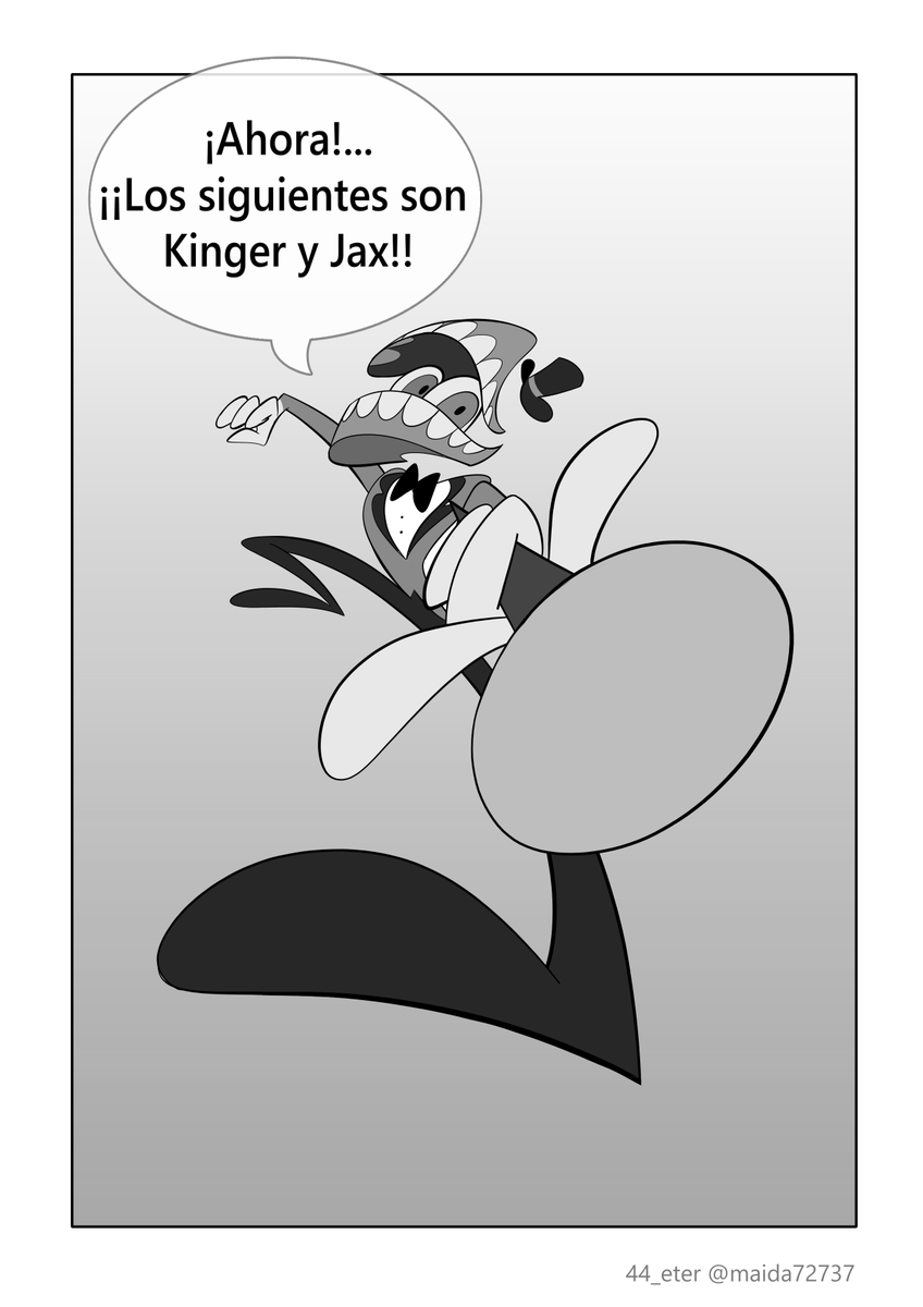 maida72737's tweet photo. Kinger. Gunshot. 
Cómic corto (Español)
#TheAmazingDigitalCircus #theamazingdigitalcircusfanart #TADCJax #tadccaine https://t.co/p1tv7CvxPs