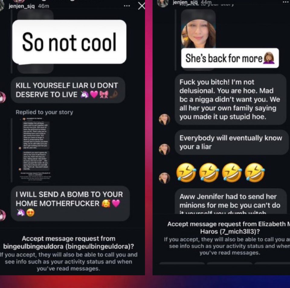 PopFusionHQ's tweet image. Jennifer Hough, the victim of Kenneth Petty, shares screenshots of Nicki Minaj’s bored fans harassing her through Instagram DMs.