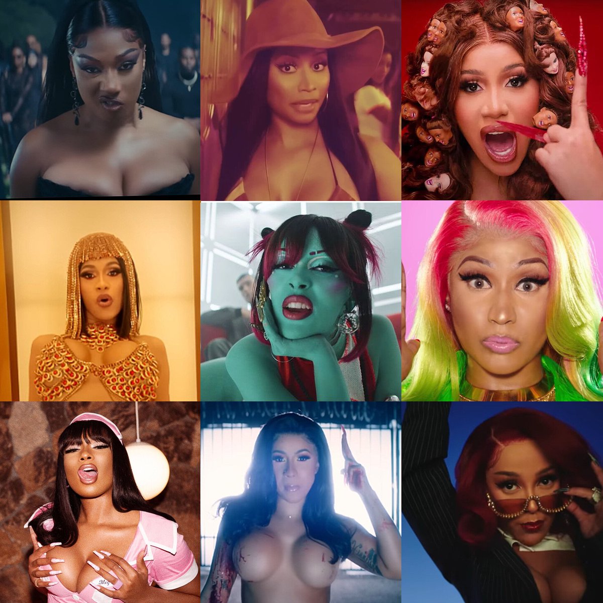 A thread of Female rappers RIDING the beat