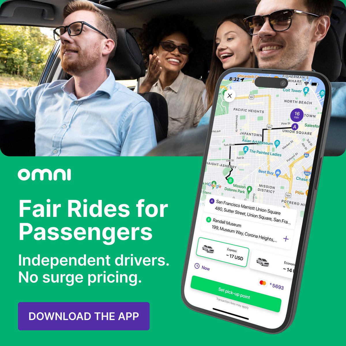 rideomniapp's tweet image. Earn up to $5 for every friend you invite. Invite friends to ride Omni and earn $5 when they take their first trip. Use code 2XEFCF — credits stack up to $100!

iOS: itunes.apple.com/app/id67383557…
Android: play.google.com/store/apps/det…
#rideomniapp #NoSurge #SanFrancisco #SanJose #Peninsula