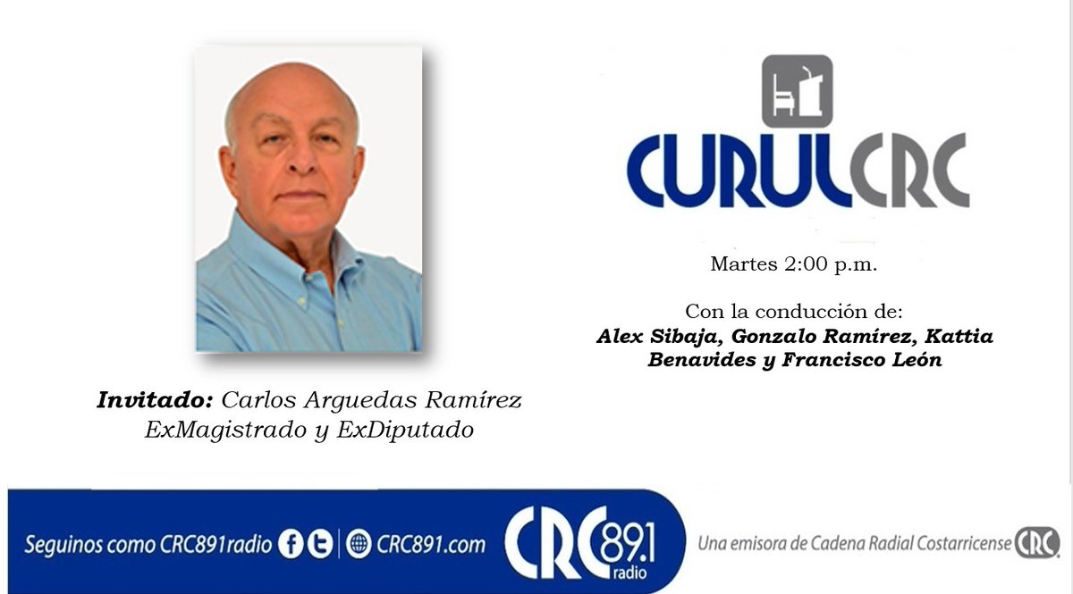 ¡Iniciamos edición de Martes! 🎙

Invitado: 
<a href="/CArguedasCR/">Carlos Arguedas R</a>

Conducen:
<a href="/alexsibajag/">Alex Sibaja</a>
<a href="/Kabemo/">Kattia Benavides</a>
<a href="/EmilioArayaS/">Emilio Araya 🇨🇷</a>

📻: <a href="/CRC891Radio/">CRC891Radio</a>

📲:m.facebook.com/story.php?stor…