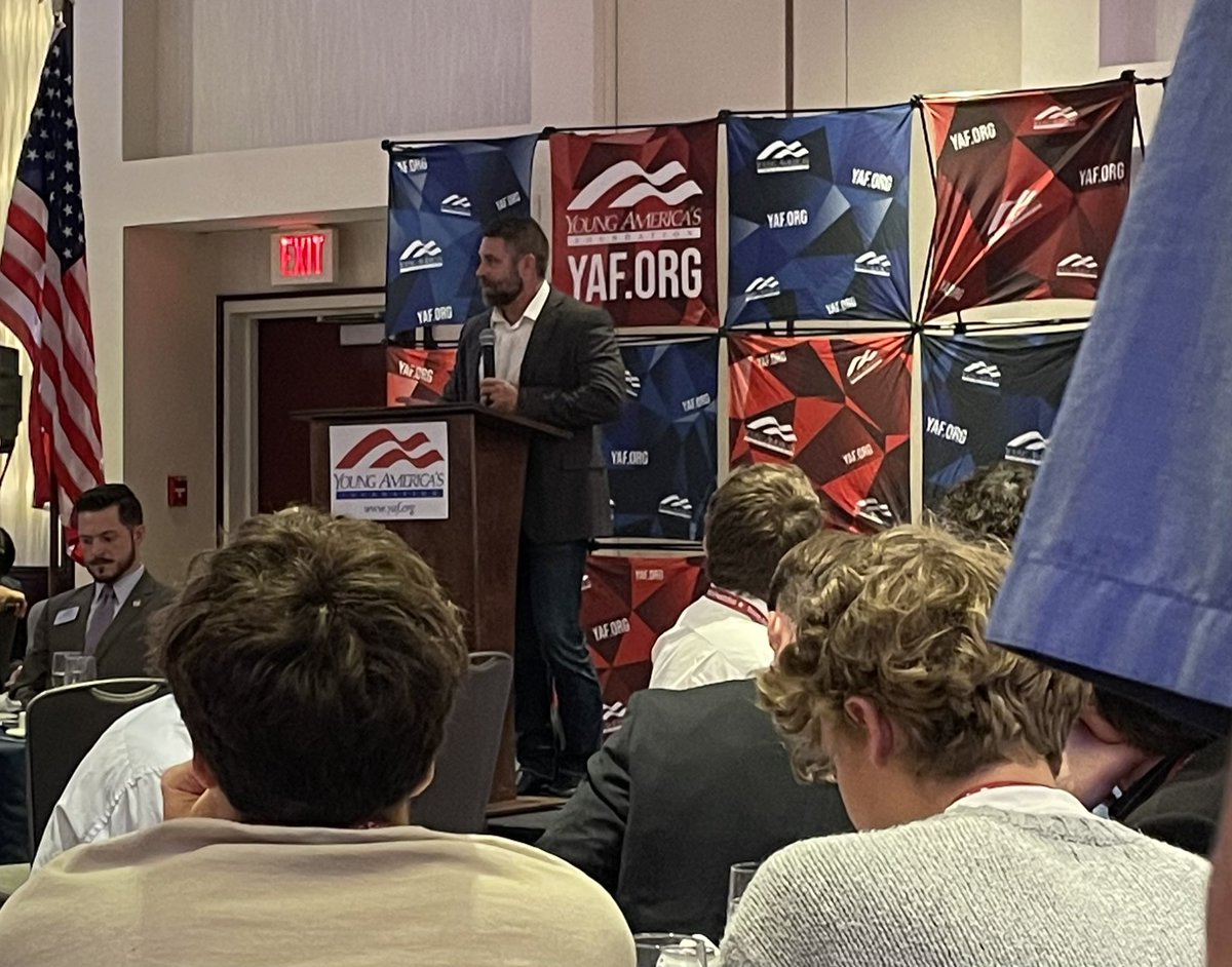 robert_kruse15's tweet photo. Having a great time at #yafcon 2025!

Today had the pleasure of listening to @NickJFreitas, @ScottWalker, @AlexMarlow, and @DanielDiMartino (who I had the pleasure of meeting. 

Thank you @yaf! NCSC ‘25 is a success thus far! https://t.co/b3uI2GGgvc
