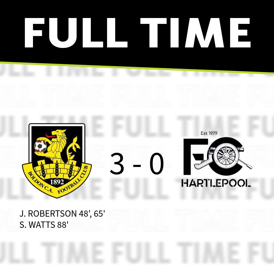 An emphatic second half performance sees the lads win 3-0 against <a href="/FC_Hartlepool/">FC Hartlepool</a>! 

A double from Jack Robertson and a single goal from Sam Watts secures the 3 points 👊 

3-0 | #BOLvHAR | #BoldonCA