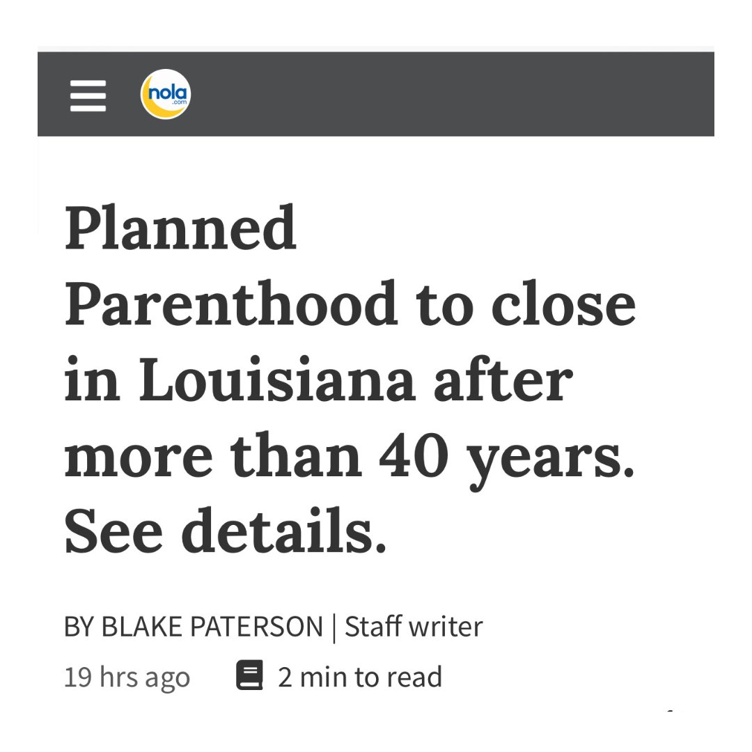 Great news! 

In 1999, when I was in the Louisiana Legislature, a young attorney—fresh out of law school— handling an abortion malpractice case helped me pass Louisiana’s first regulatory framework for abortion clinics. At the time, a dozen clinics were operating across the