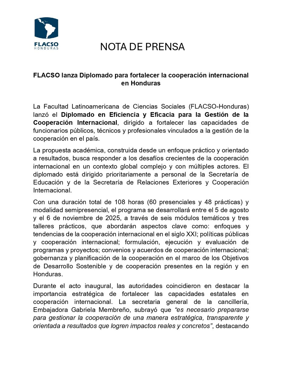 FLACSO Honduras tweet media