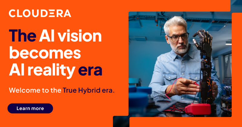 cloudera's tweet photo. Siloed data slows everything down. Cloudera brings it together into a single, secure platform—built for fast access, streamlined analytics, and AI readiness.