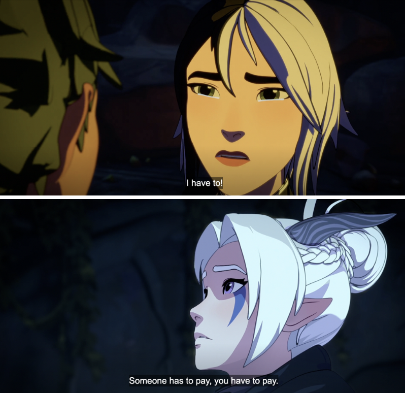 wordswdragons's tweet photo. i love #tdpTerry and #tdpRayla parallels I really do #tdp #thedragonprince #greenlightarc3 https://t.co/Kxq80dYlHT