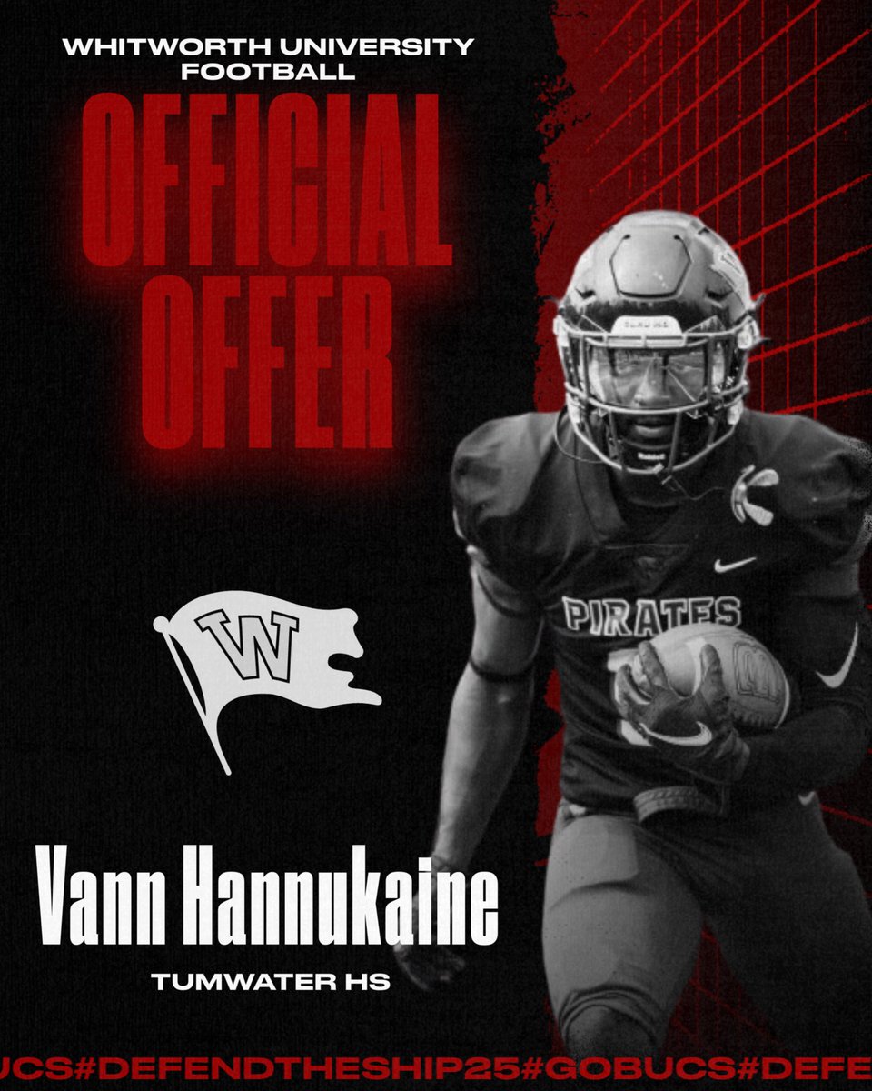 Vann Hannukaine (@hannukaine_vann) on Twitter photo After a great phone call with <a href="/Coach__Shaw/">Mac Shaw</a>, I am blessed to receive my third offer from <a href="/WhitworthFB/">Whitworth FB</a>!
<a href="/coachsandberg/">Rod Sandberg</a>
<a href="/TBirdFootball/">Tumwater โWinningโ Football</a> After a great phone call with <a href="/Coach__Shaw/">Mac Shaw</a>, I am blessed to receive my third offer from <a href="/WhitworthFB/">Whitworth FB</a>!
<a href="/coachsandberg/">Rod Sandberg</a>
<a href="/TBirdFootball/">Tumwater โWinningโ Football</a>