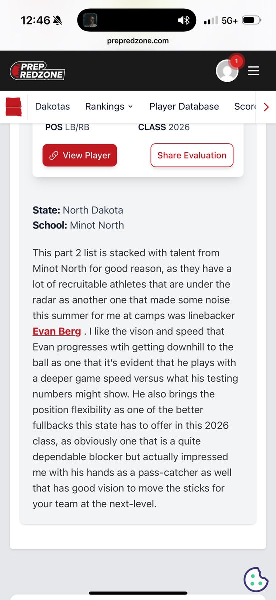 Thank you <a href="/NWahlScouting/">Nate Wahl</a> for the kind scouting report <a href="/CoachSchrenk/">James Schrenk</a>